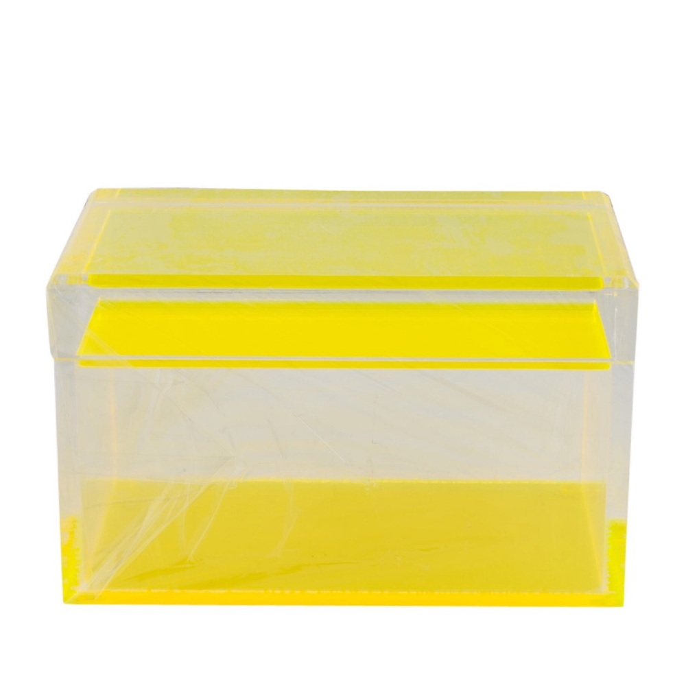 Yellow and clear acrylic Alexandra von Furstenberg small Treasure box